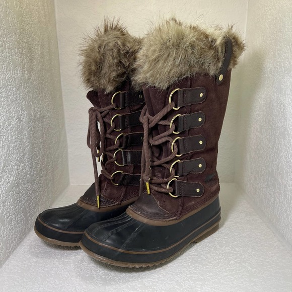 Sorel Joan of Artic suede snow boots Cattail size 8.5 - Picture 1 of 15